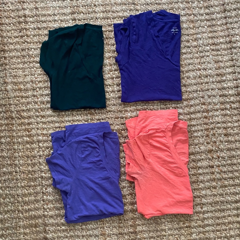 Bundle of 4 J.Crew V-neck Tops